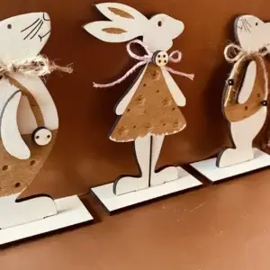 Osterhasen als Namensschilder / Deko