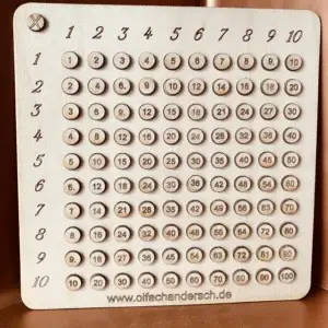 1×1-Lernbrett aus Pappelholz